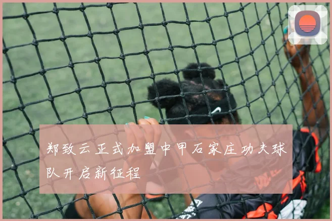 郑致云正式加盟中甲石家庄功夫球队开启新征程