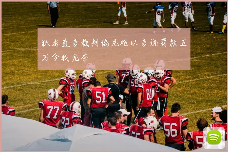 狄龙直言裁判偏见难以言说罚款五万令我无奈