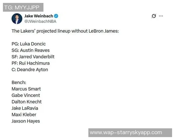 湖人首发阵容基本确定最后一席将在斯玛特拉拉维亚范德彪中产生